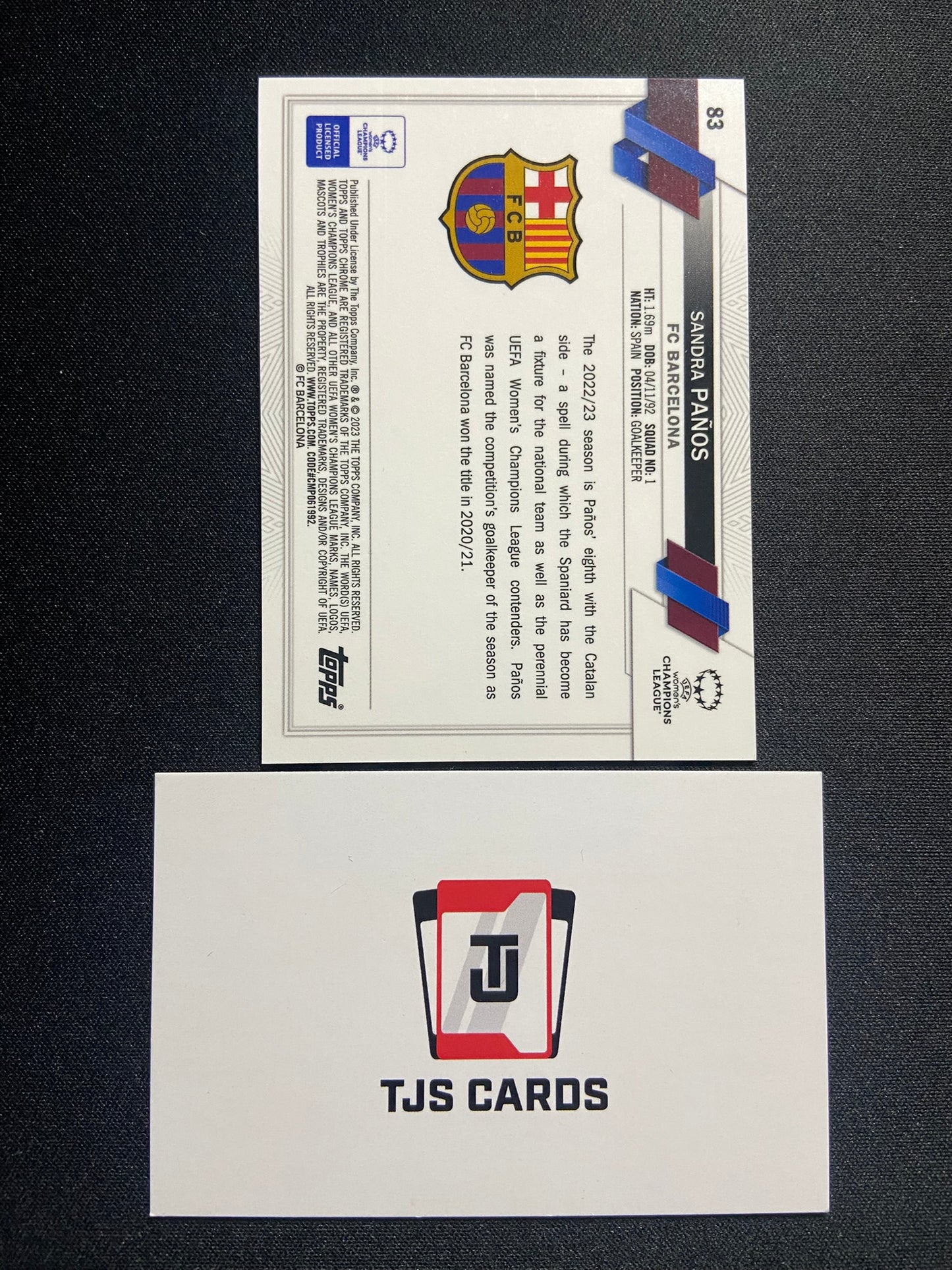 Sandra Panos - Blue Mojo /250 - TOPPS Chrome UWCL 2022/23