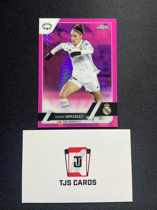 Esther Gonzalez - Pink Prism /199 - TOPPS Chrome UWCL 2022/23