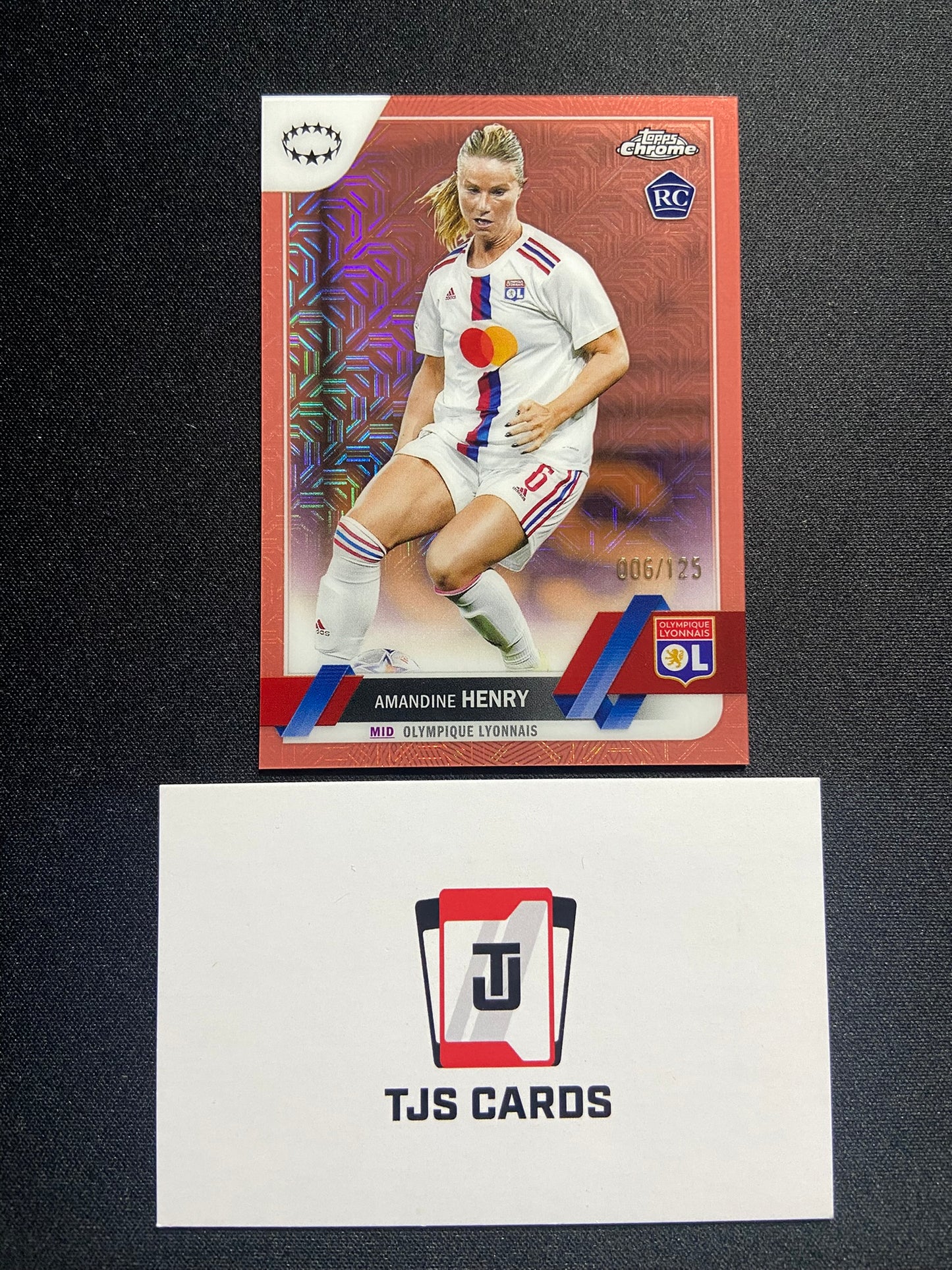 Amandine Henry - Rookie Rose Gold Mojo /125 - TOPPS Chrome UWCL 2022/23