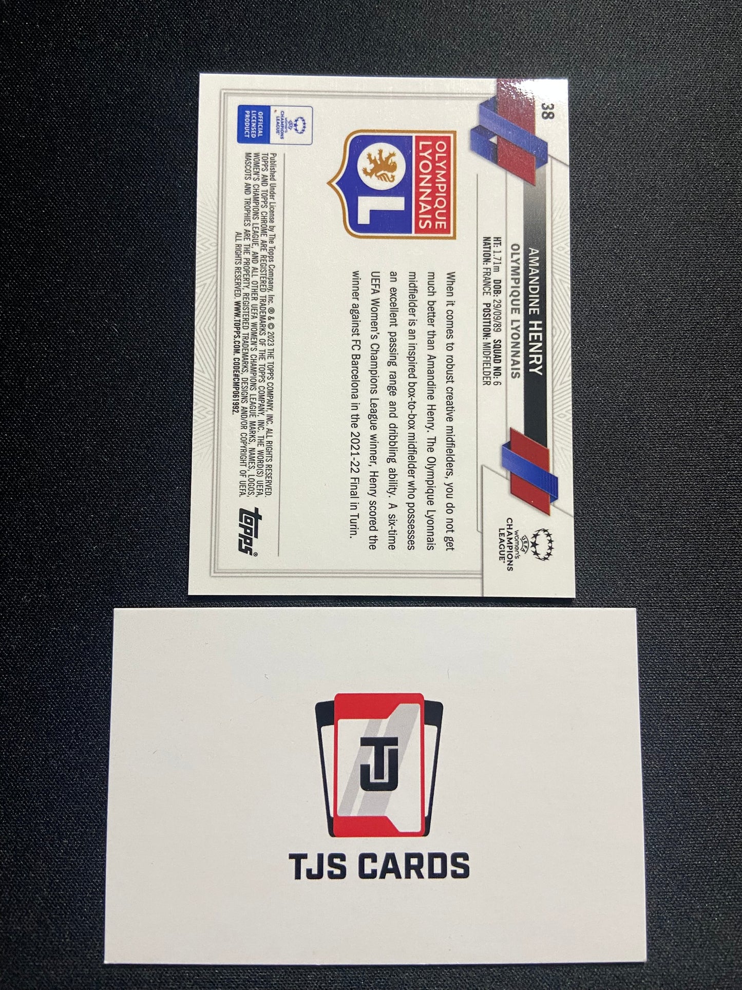 Amandine Henry - Rookie Rose Gold Mojo /125 - TOPPS Chrome UWCL 2022/23