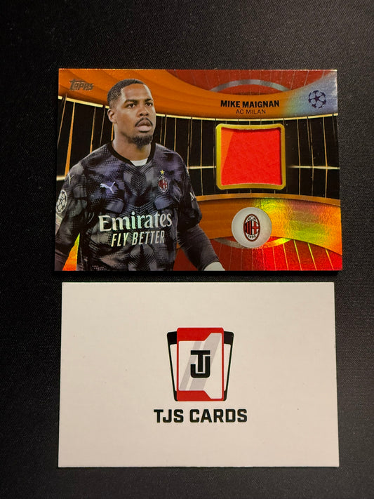 Mike Maignan - Orange Player-Worn Patch /25 - TOPPS UCC 2024/25