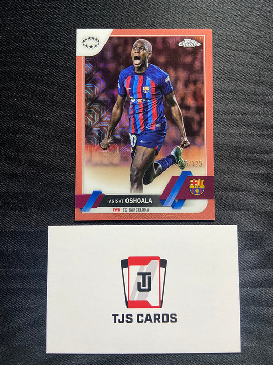Asisat Oshoala - Rose Gold Mojo /125 - TOPPS Chrome UWCL 2022/23
