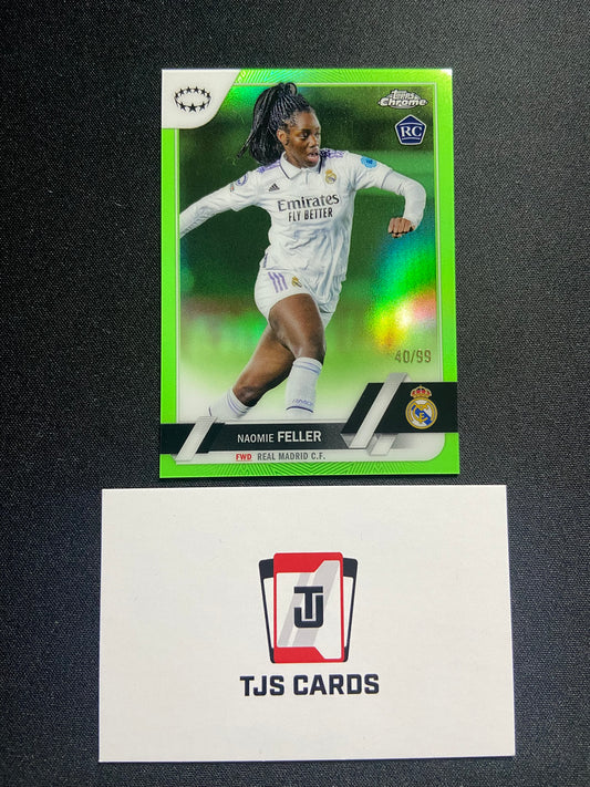 Naomie Feller - Rookie Neon Green /99 - TOPPS Chrome UWCL 2022/23