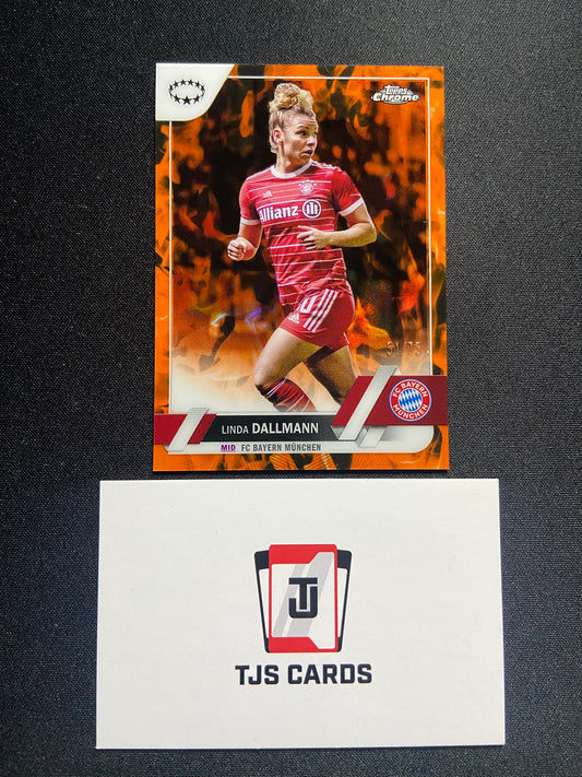 Linda Dallmann - Inferno /75 - TOPPS Chrome UWCL 2022/23