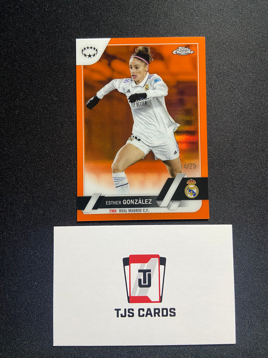 Esther Gonzalez - Orange /25 - TOPPS Chrome UWCL 2022/23