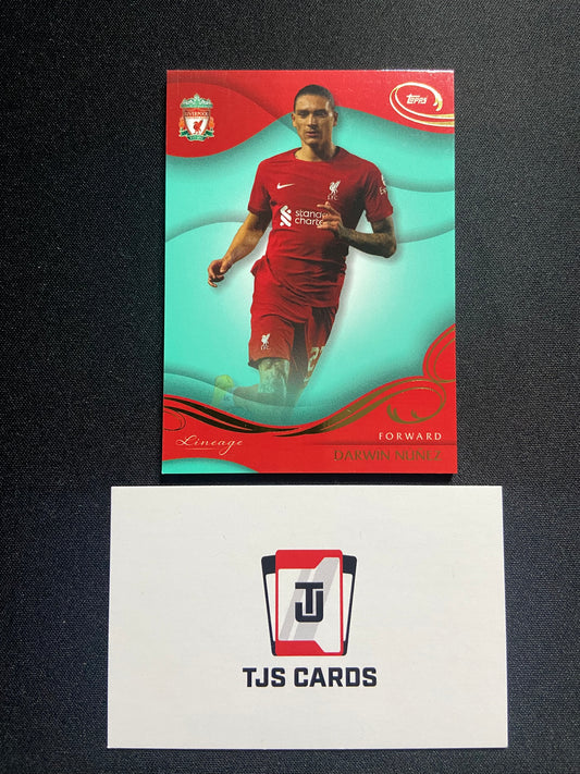 Darwin Nunez - Teal /99 - TOPPS Liverpool Lineage 2022/23