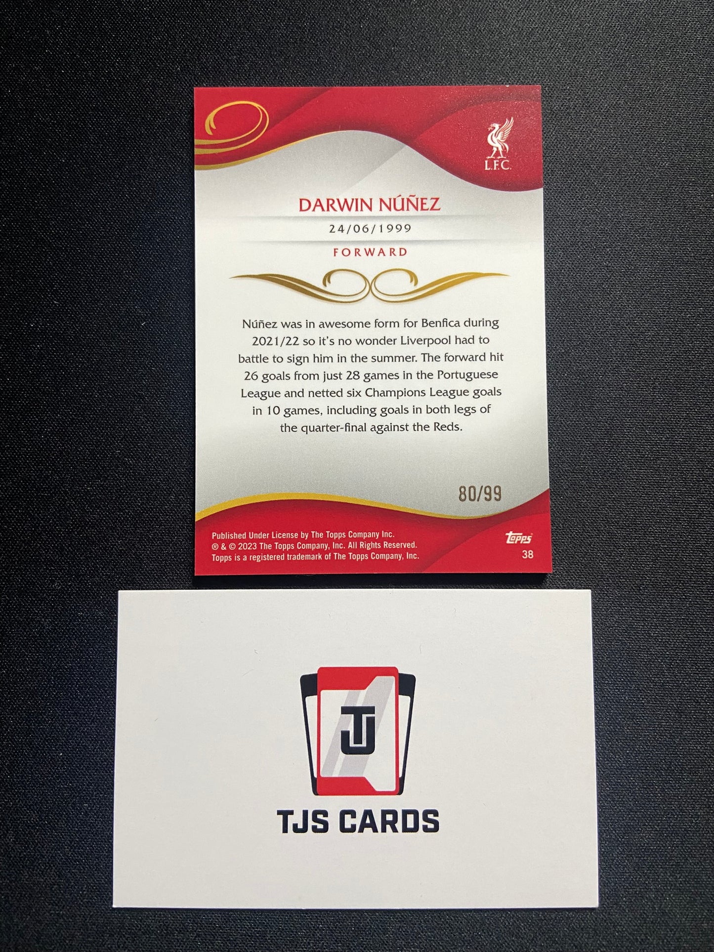 Darwin Nunez - Teal /99 - TOPPS Liverpool Lineage 2022/23