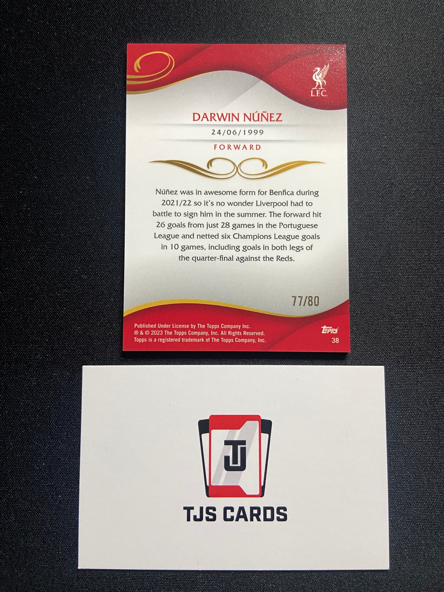 Darwin Nunez - Pink /80 - TOPPS Liverpool Lineage 2022/23