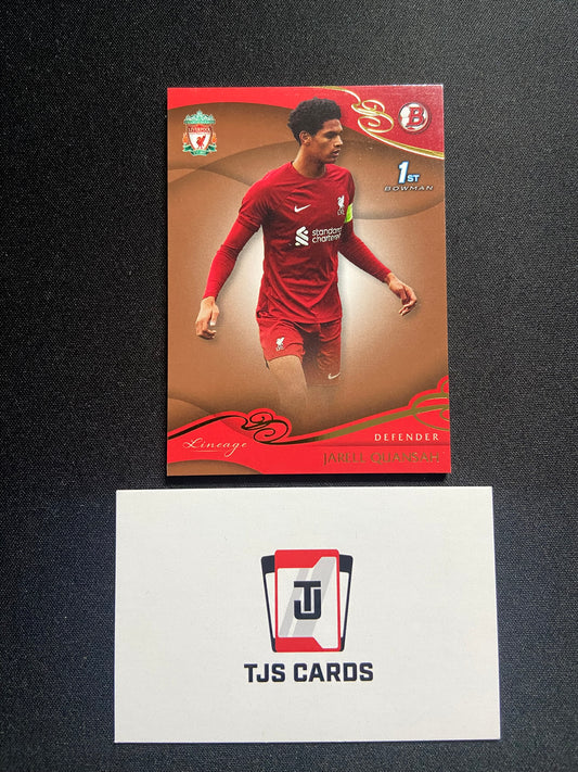 Jarell Quansah - Bronze 1st Bowman /40 - TOPPS Liverpool Lineage 2022/23