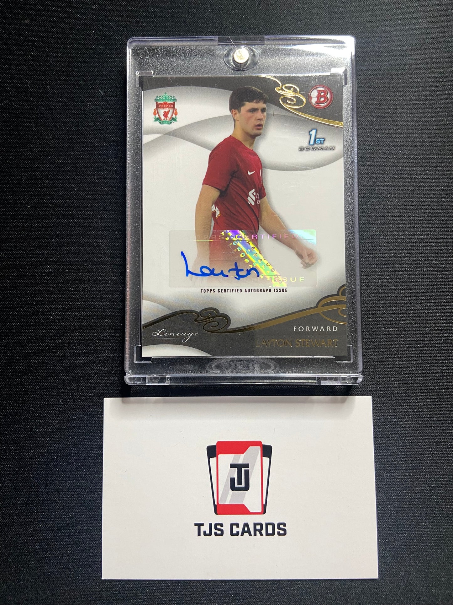 Layton Stewart - 1st Bowman Auto - TOPPS Liverpool Lineage 2022/23