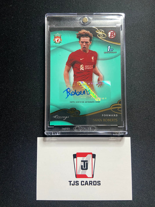 Iwan Roberts - 1st Bowman Teal Auto /99 - TOPPS Liverpool Lineage 2022/23