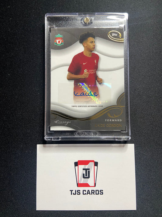 Kaide Gordon - Auto - TOPPS Liverpool Lineage 2022/23