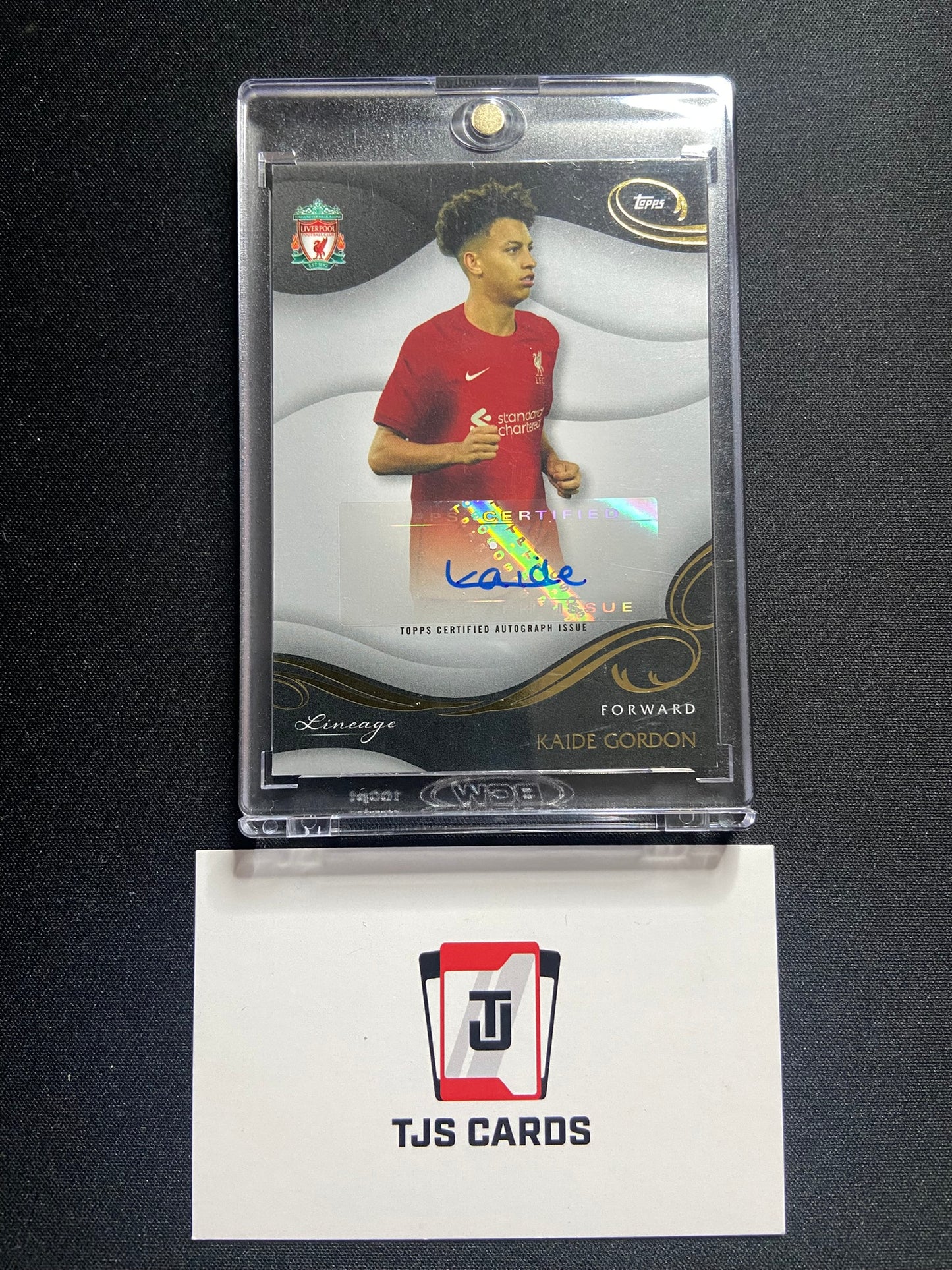 Kaide Gordon - Platinum Auto /20 - TOPPS Liverpool Lineage 2022/23