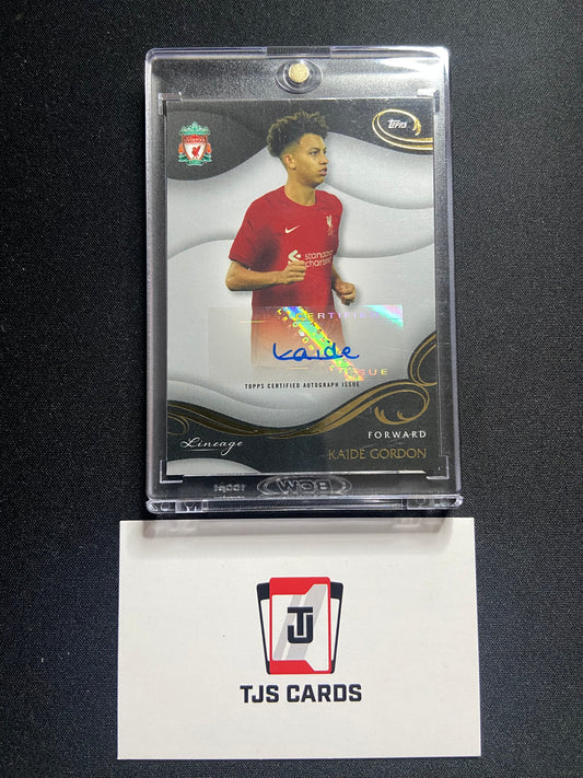 Kaide Gordon - Platinum Auto /20 - TOPPS Liverpool Lineage 2022/23