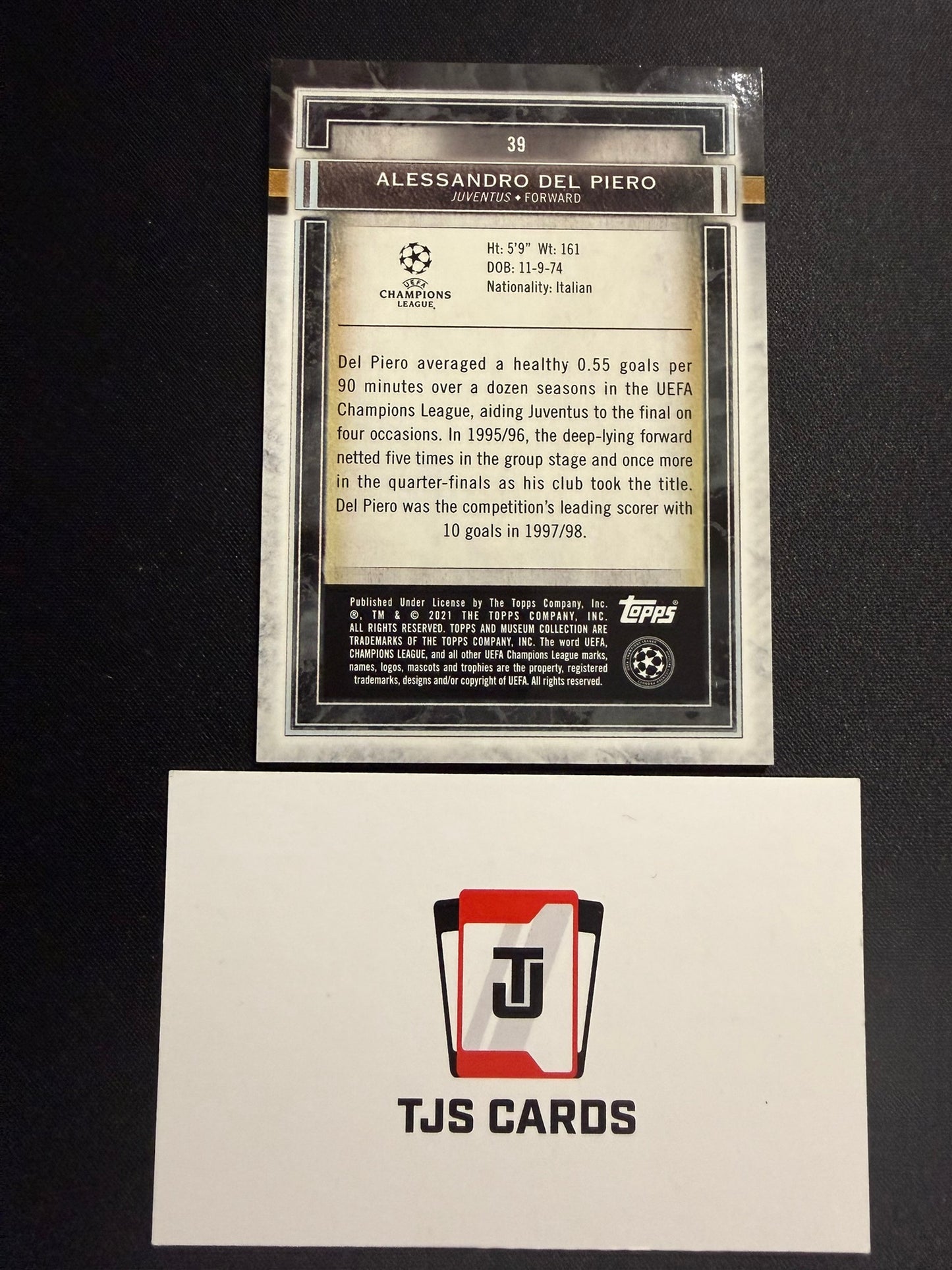 Alessandro Del Piero - Sapphire /75 - TOPPS Museum UCL 2020/21