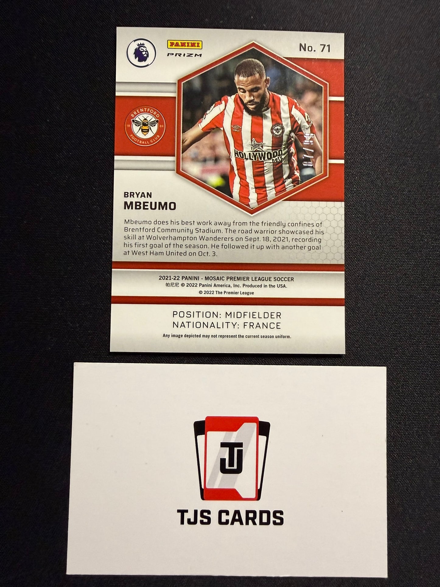Bryan Mbeumo - Rookie Blue /99 - Panini Mosaic Premier League 2021/22