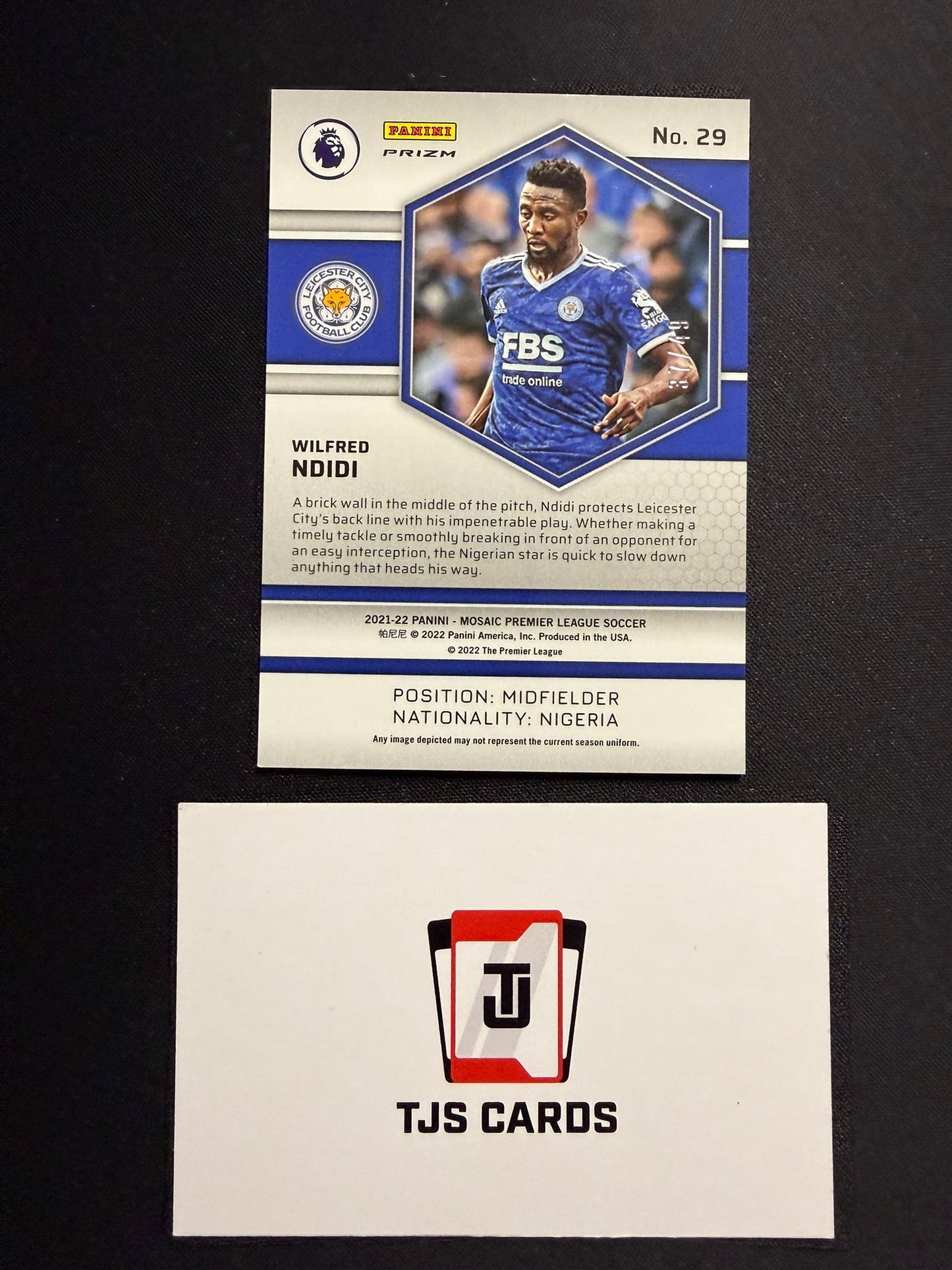 Wilfred Ndidi - Purple /49 - Panini Mosaic Premier League 2021/22