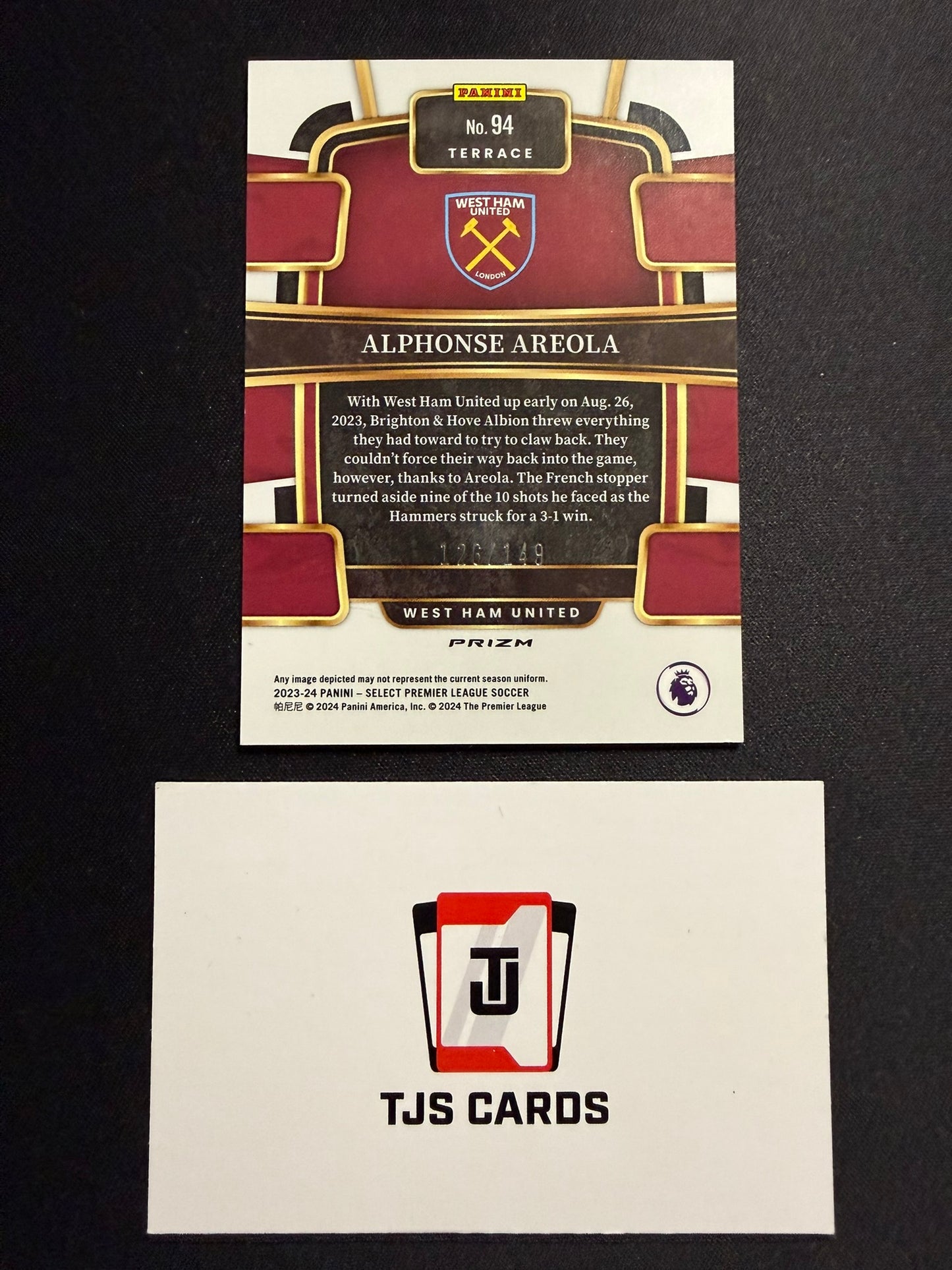 Alphonse Areola - Red Wave /149 - Panini Select Premier League 2023/24