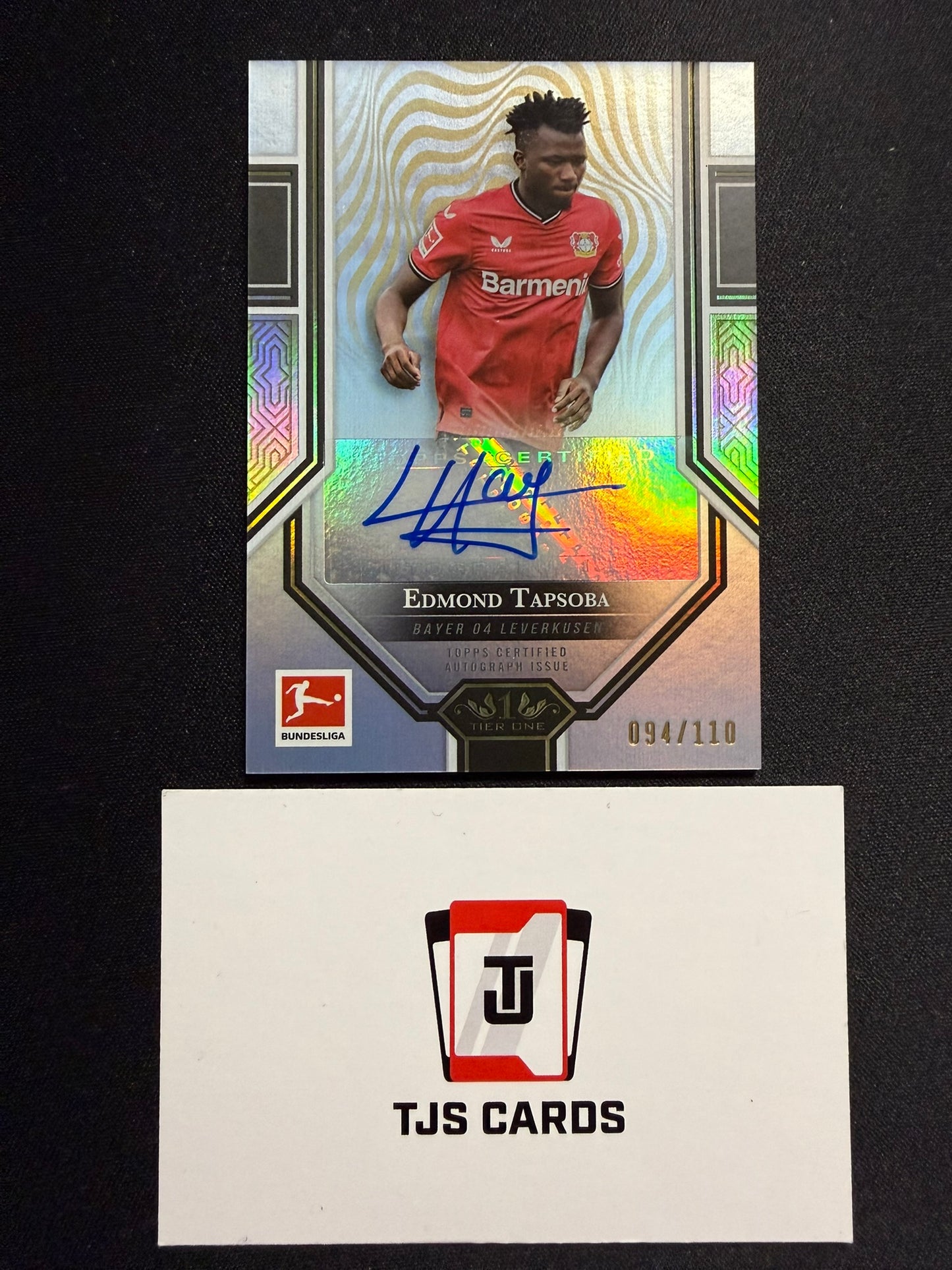 Edmond Tapsoba - Ball Magnet Auto /110 - TOPPS Bundesliga Tier One 2022/23