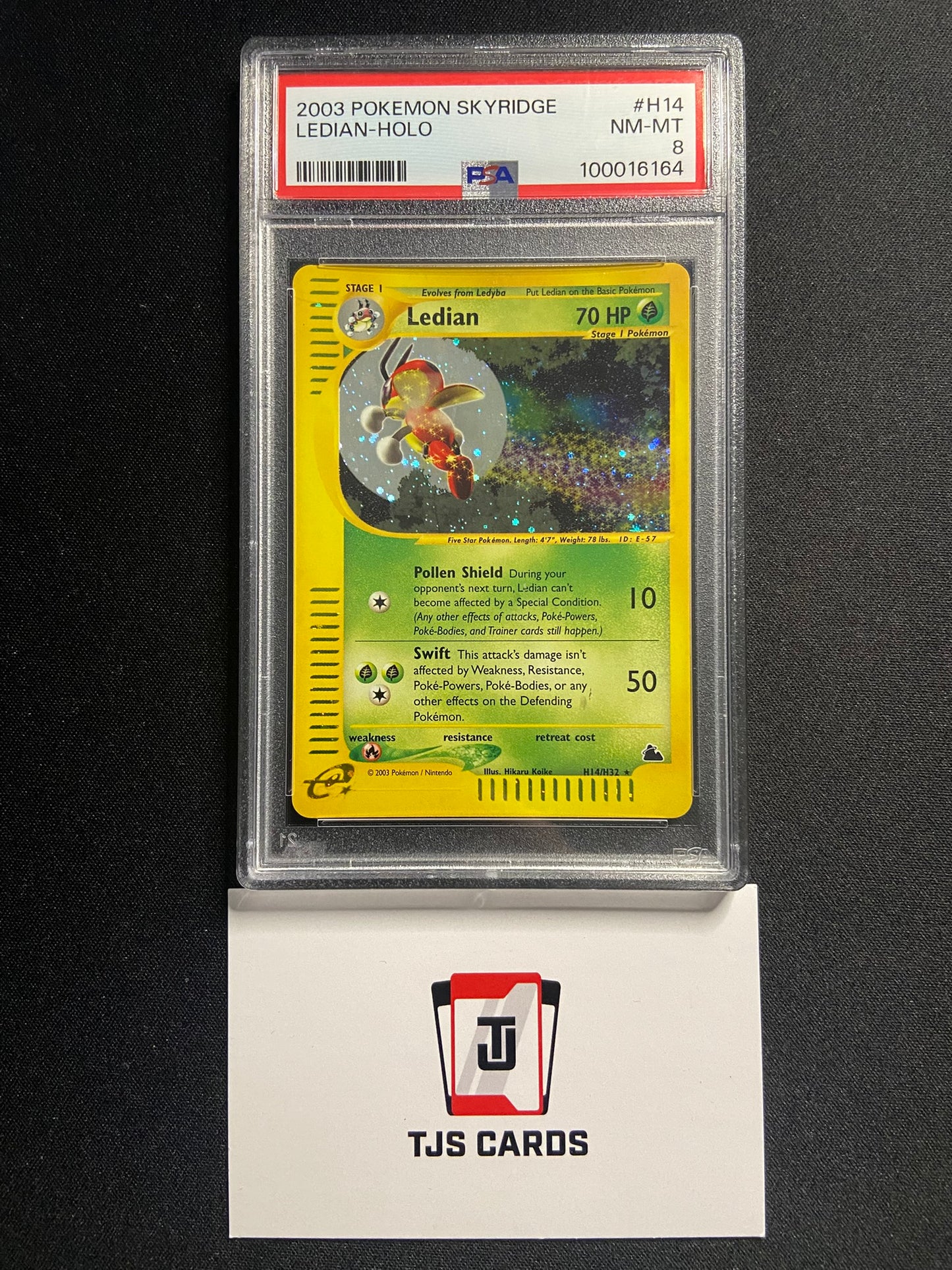 Ledian - PSA 8 - Holo Skyridge H14/H32 - Pokemon