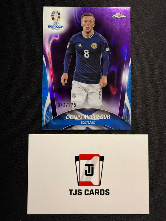Callum McGregor - Purple Ray Wave /175 - TOPPS Chrome UEFA EURO 2024