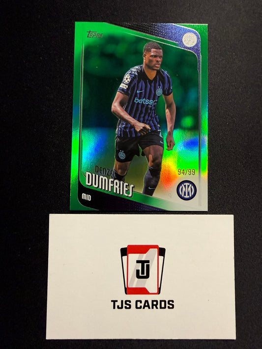 Denzel Dumfries - Green /99 - TOPPS UCC 2025/26