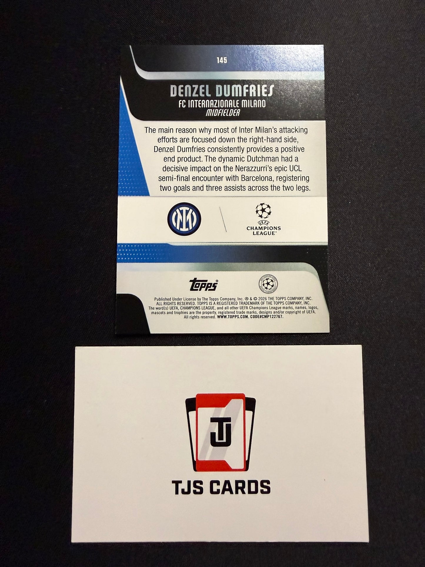 Denzel Dumfries - Green /99 - TOPPS UCC 2025/26