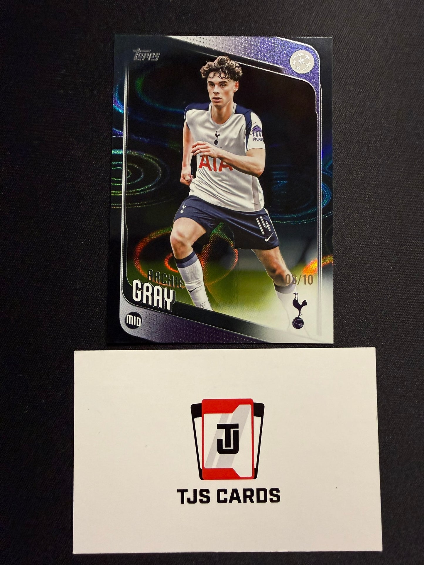 Archie Gray - Black Raindrop /10 - TOPPS UCC 2025/26