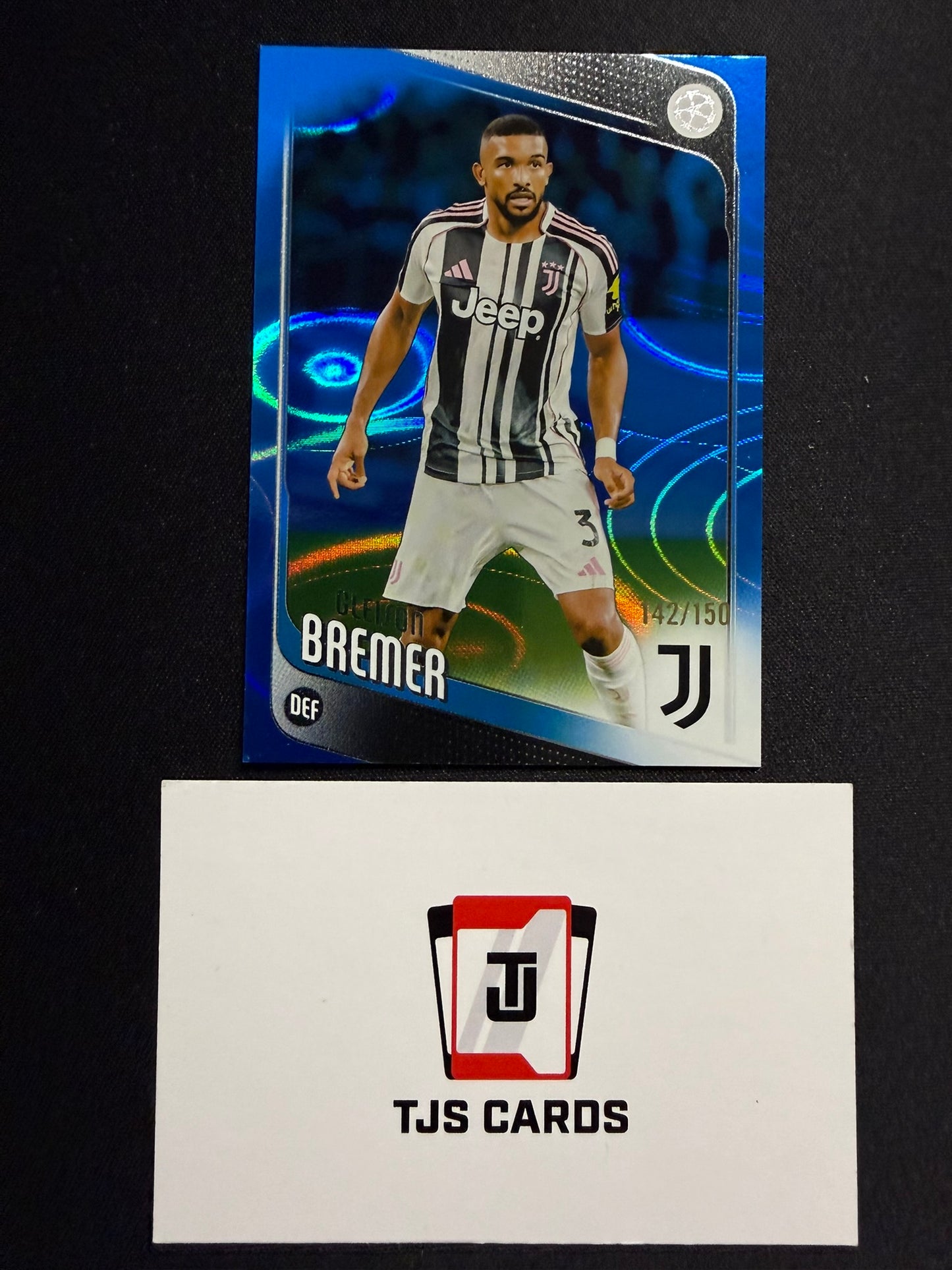 Gleison Bremer - Blue Raindrop /150 - TOPPS UCC 2025/26