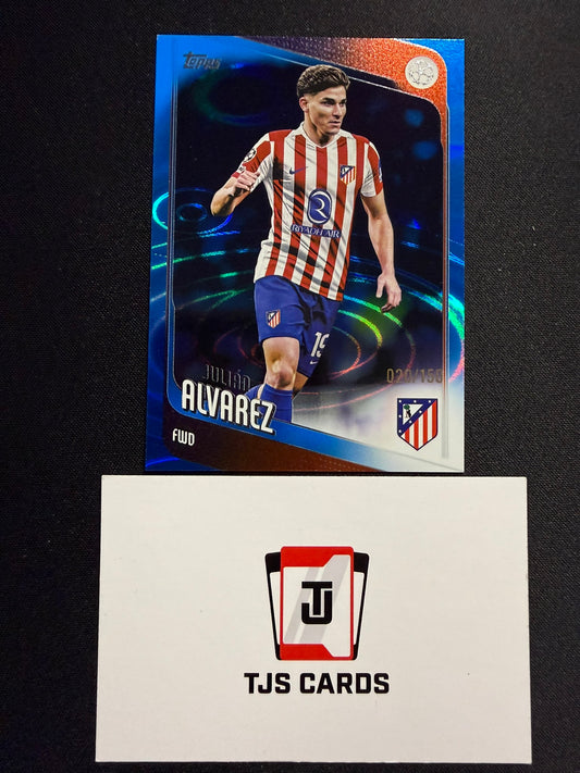 Julian Alvarez - Blue Raindrop /150 - TOPPS UCC 2025/26
