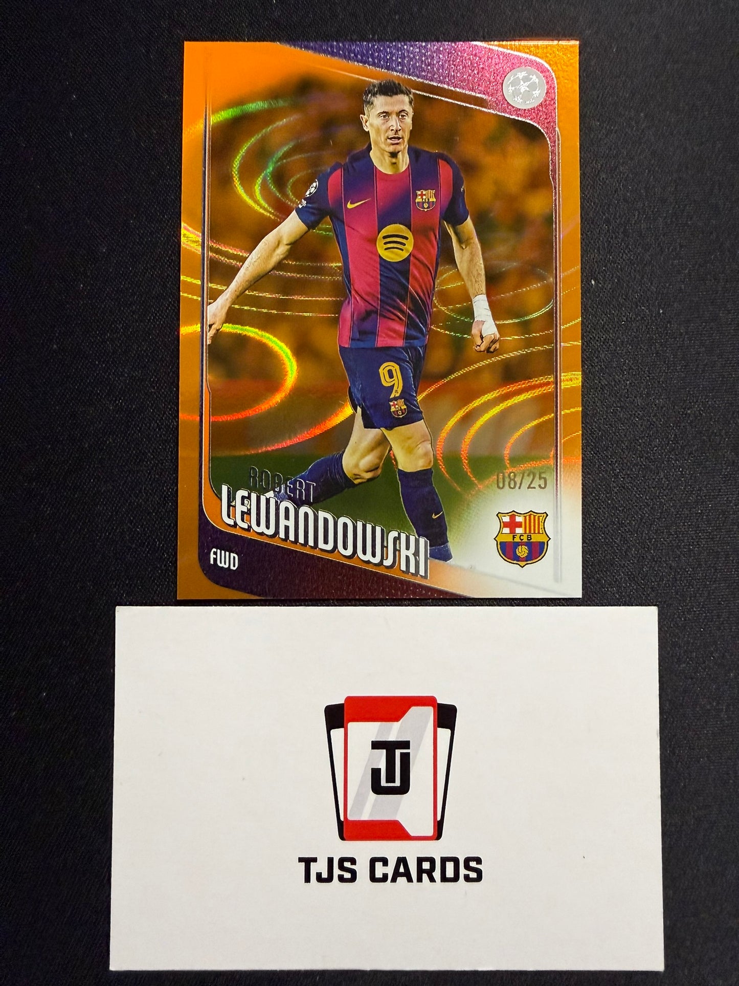 Robert Lewandowski - Orange Raindrop /25 - TOPPS UCC 2025/26