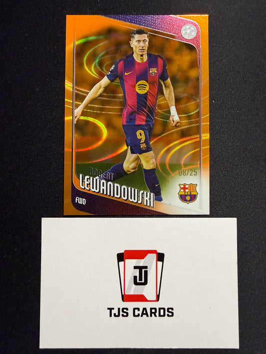Robert Lewandowski - Orange Raindrop /25 - TOPPS UCC 2025/26