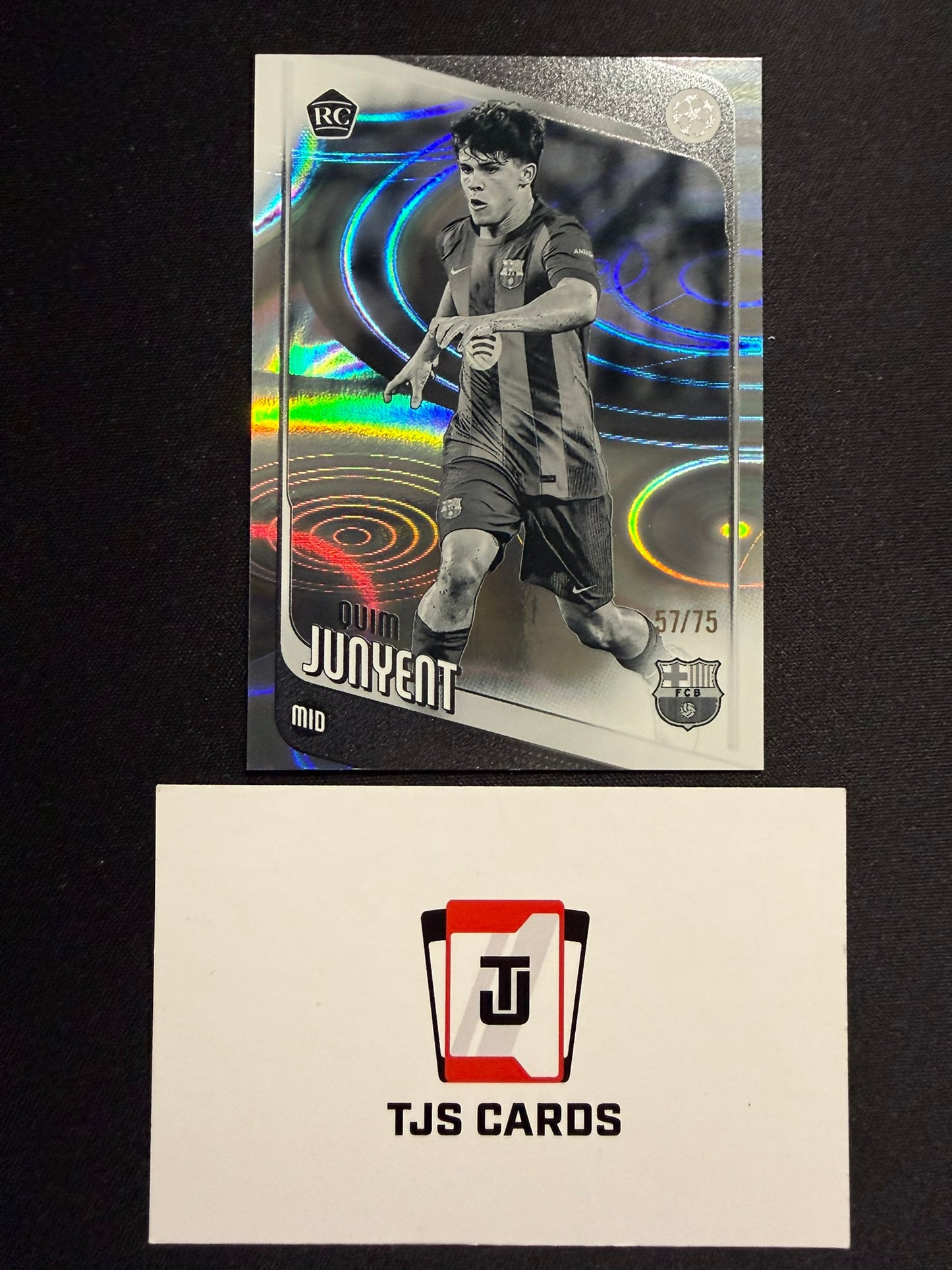 Quim Junyent - Rookie Black & White Raindrop /75 - TOPPS UCC 2025/26
