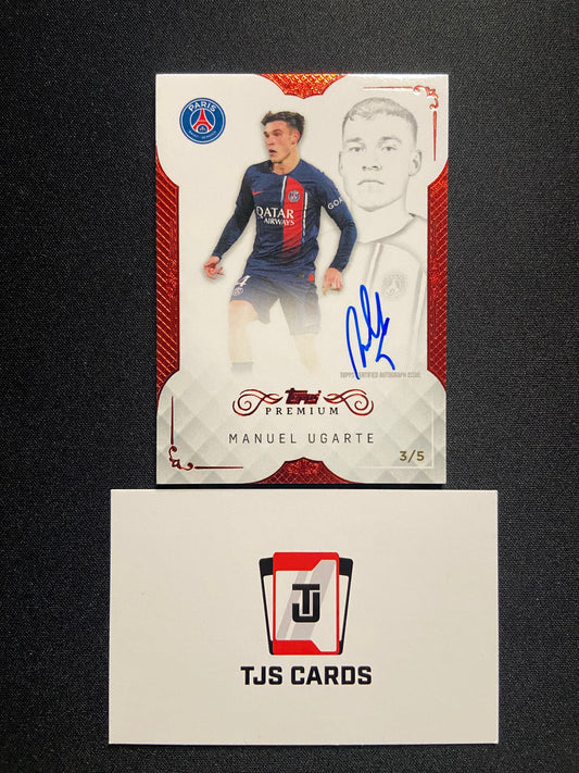 Manuel Ugarte - On-Card Auto /5 - TOPPS PSG Premium 2023/24