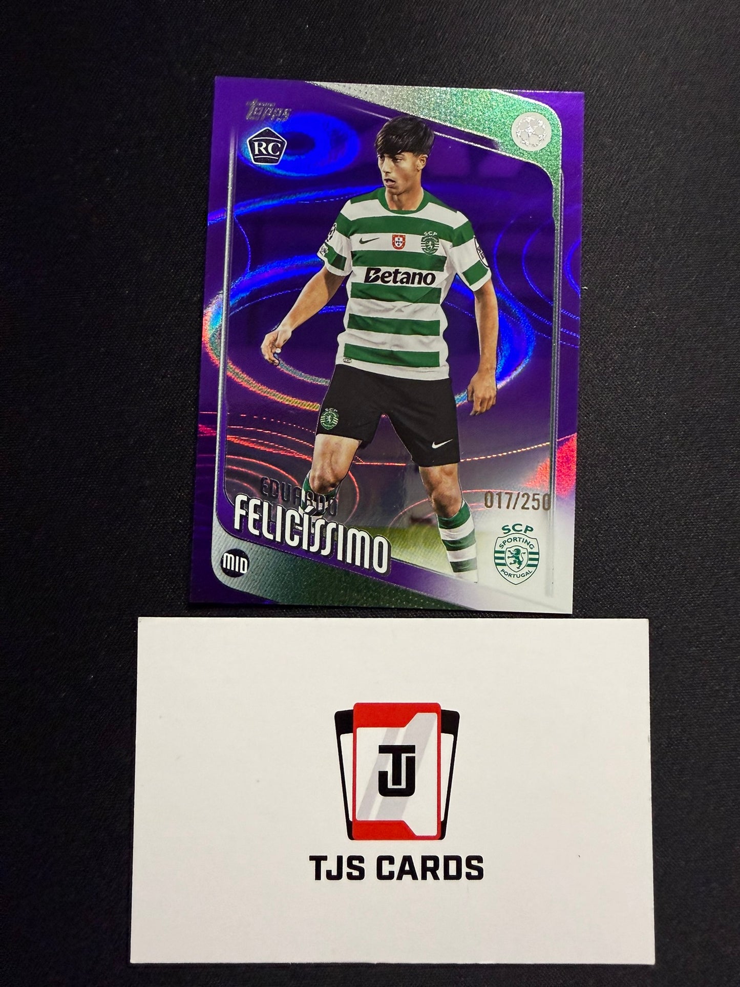 Eduardo Felicissimo - Rookie Purple Raindrop /250 - TOPPS UCC 2025/26
