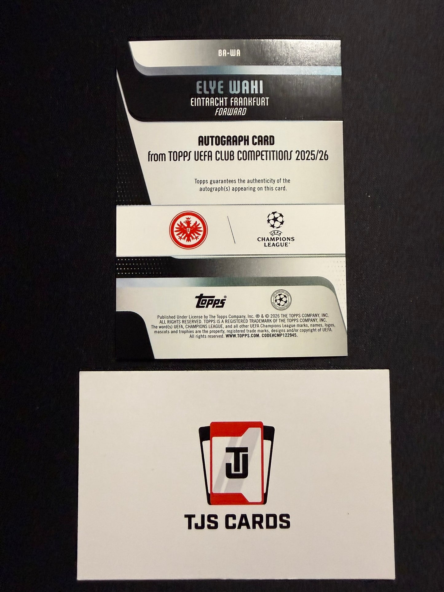 Elye Wahi - Gold Auto /50 - TOPPS UCC 2025/26