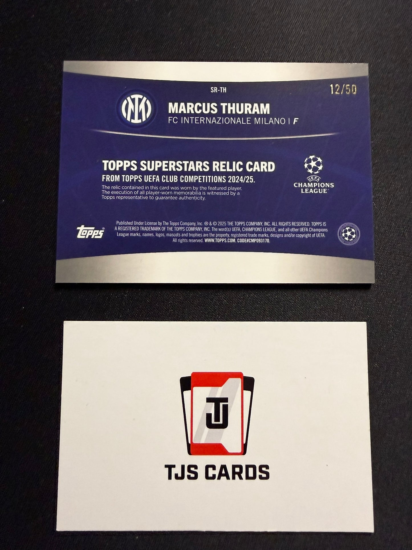 Marcus Thuram - Gold Player-Worn Patch /50 - TOPPS UCC 2024/25