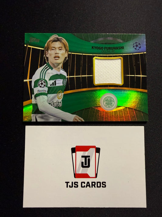 Kyogo Furuhashi - Green Player-Worn Patch /99 - TOPPS UCC 2024/25