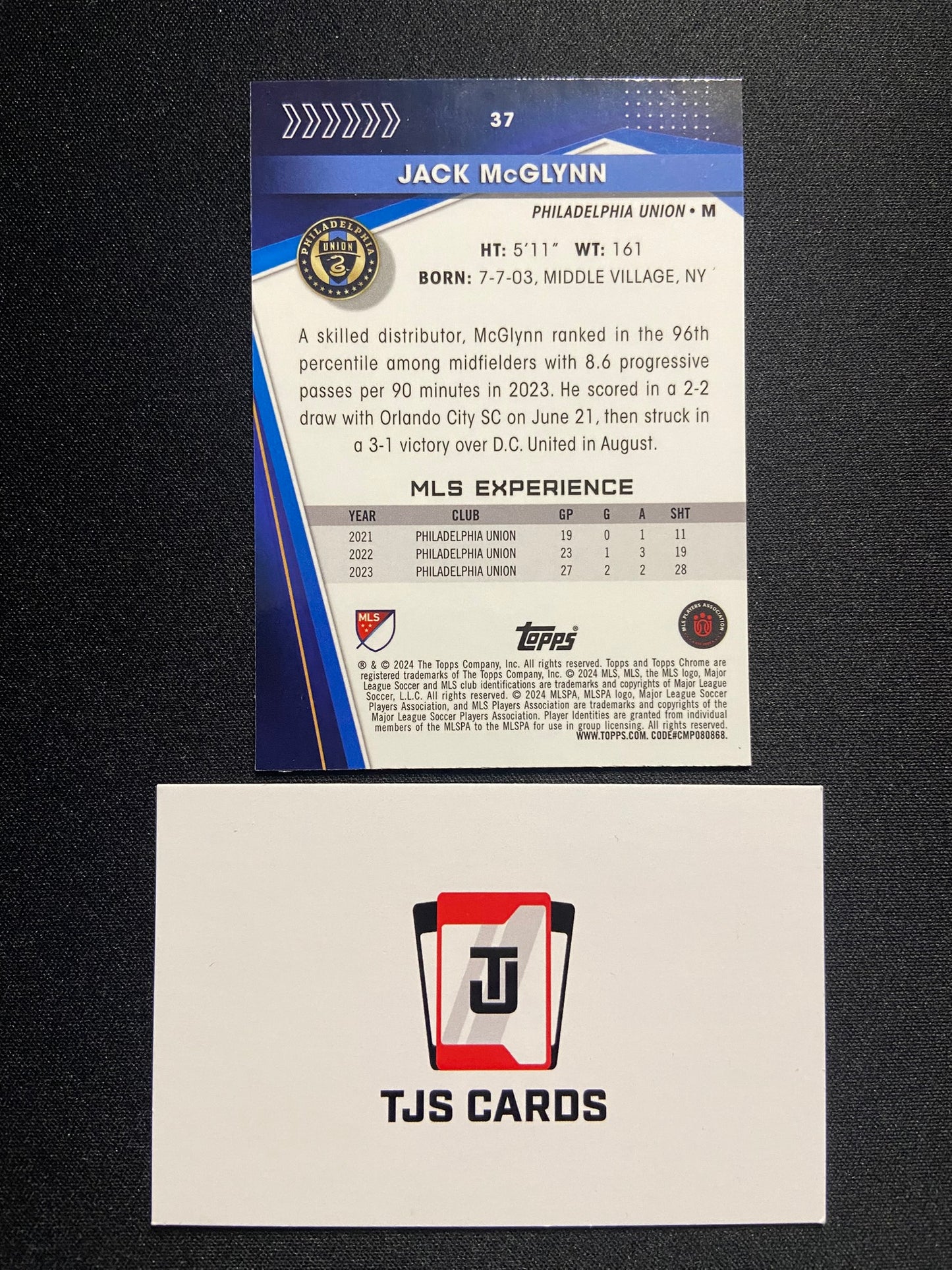 Jack McGlynn - Green /99 - TOPPS MLS Chrome 2024