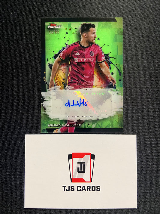 Indiana Vassilev - Green Auto /99 - TOPPS MLS Finest 2024