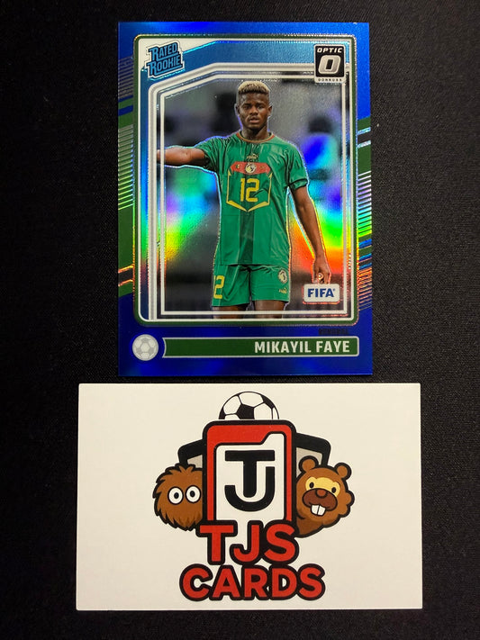 Mikayil Faye - Rated Rookie Blue Optic /149 - Panini Donruss 2024/25