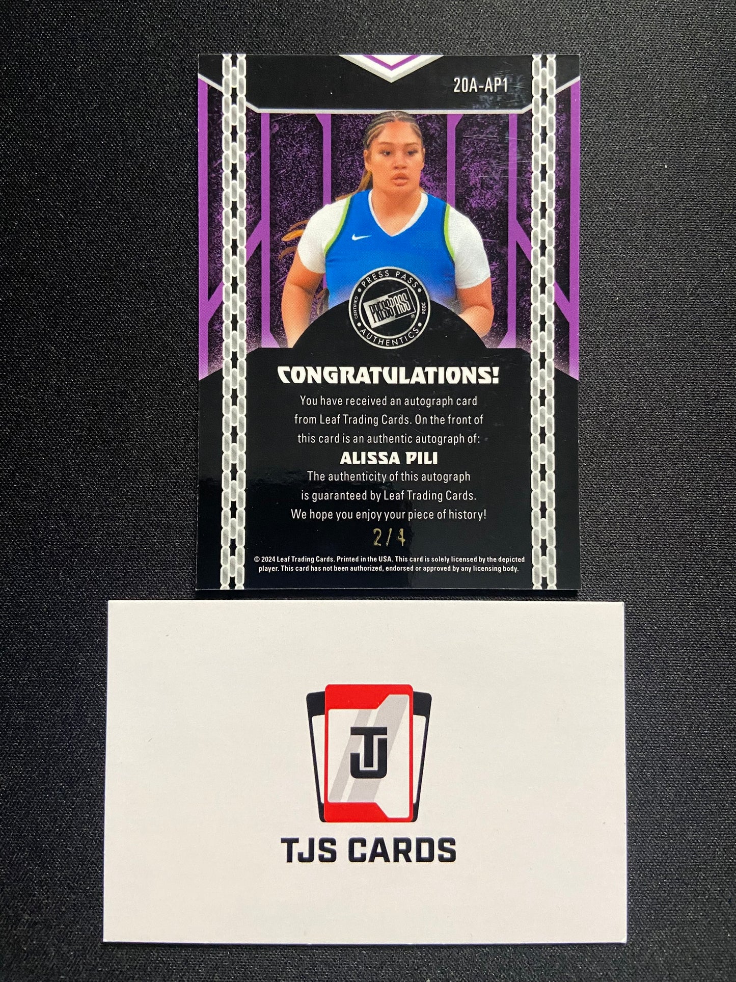 Alissa Pili - Red Shimmer Auto /4 - Leaf Metal 2024