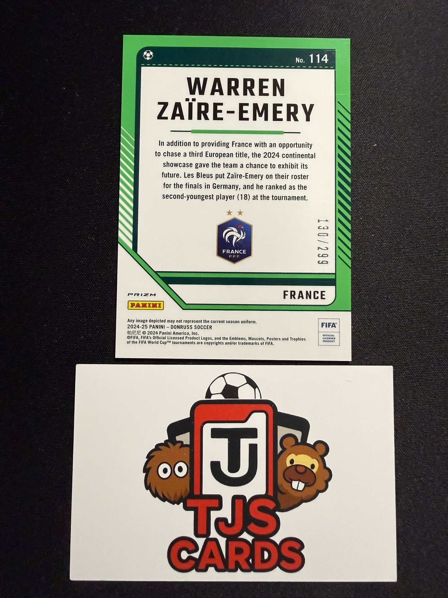 Warren Zaire-Emery - Red Optic /299 - Panini Donruss 2024/25