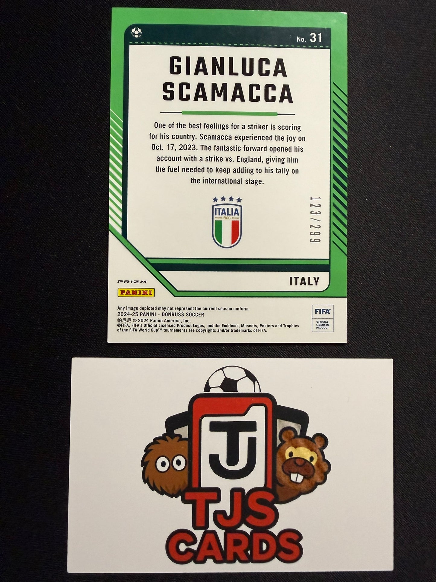 Gianluca Scamacca - Red Optic /299 - Panini Donruss 2024/25