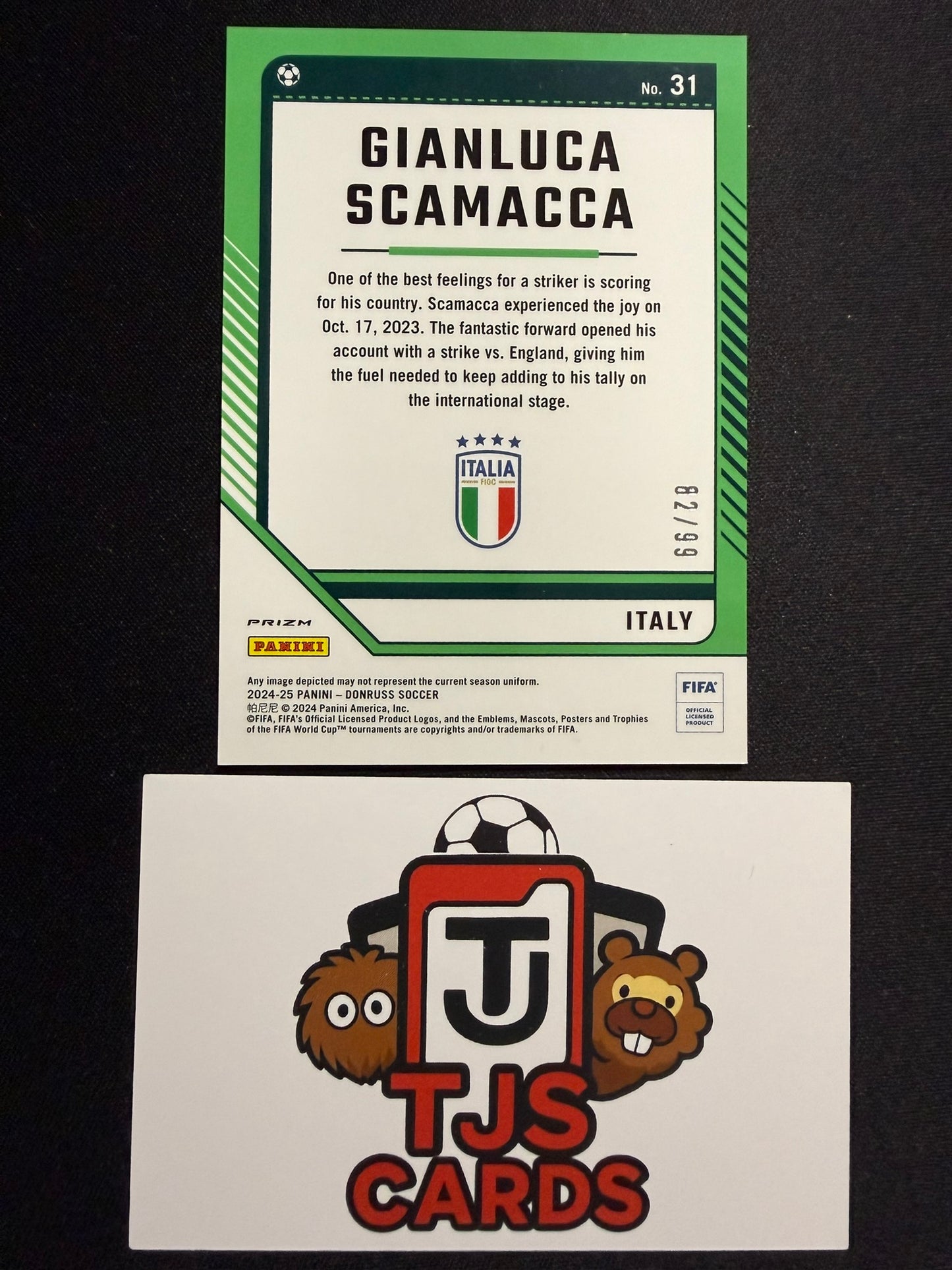 Gianluca Scamacca - Pink Cubic /99 - Panini Donruss 2024/25