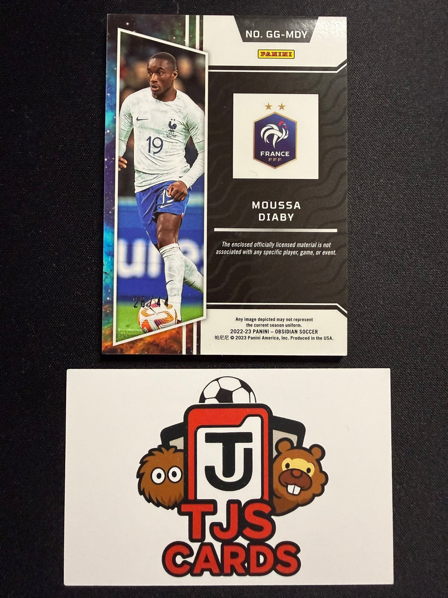 Moussa Diaby - Galaxy Gear Patch /44 - Panini Obsidian 2022/23