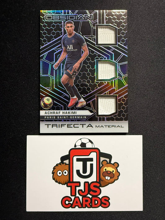 Achraf Hakimi - Trifecta Material Triple Patch /75 - Panini Obsidian 2021/22