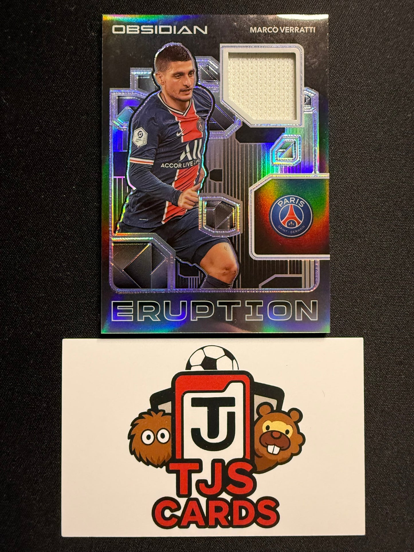 Marco Verratti - Eruption Player-Worn Patch /75 - Panini Obsidian 2020/21