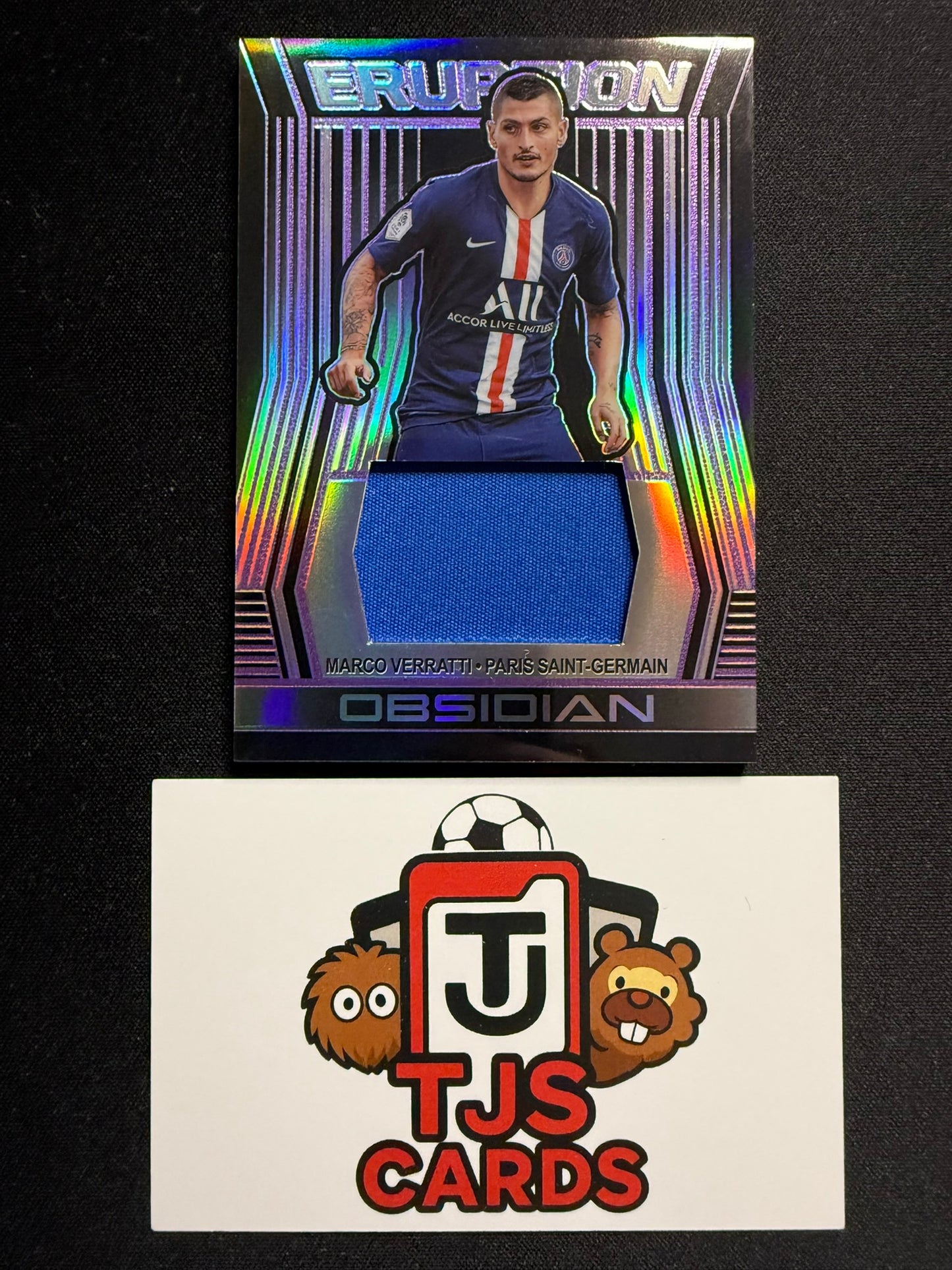 Marco Verratti - Eruption Player-Worn Patch /75 - Panini Obsidian 2019/20