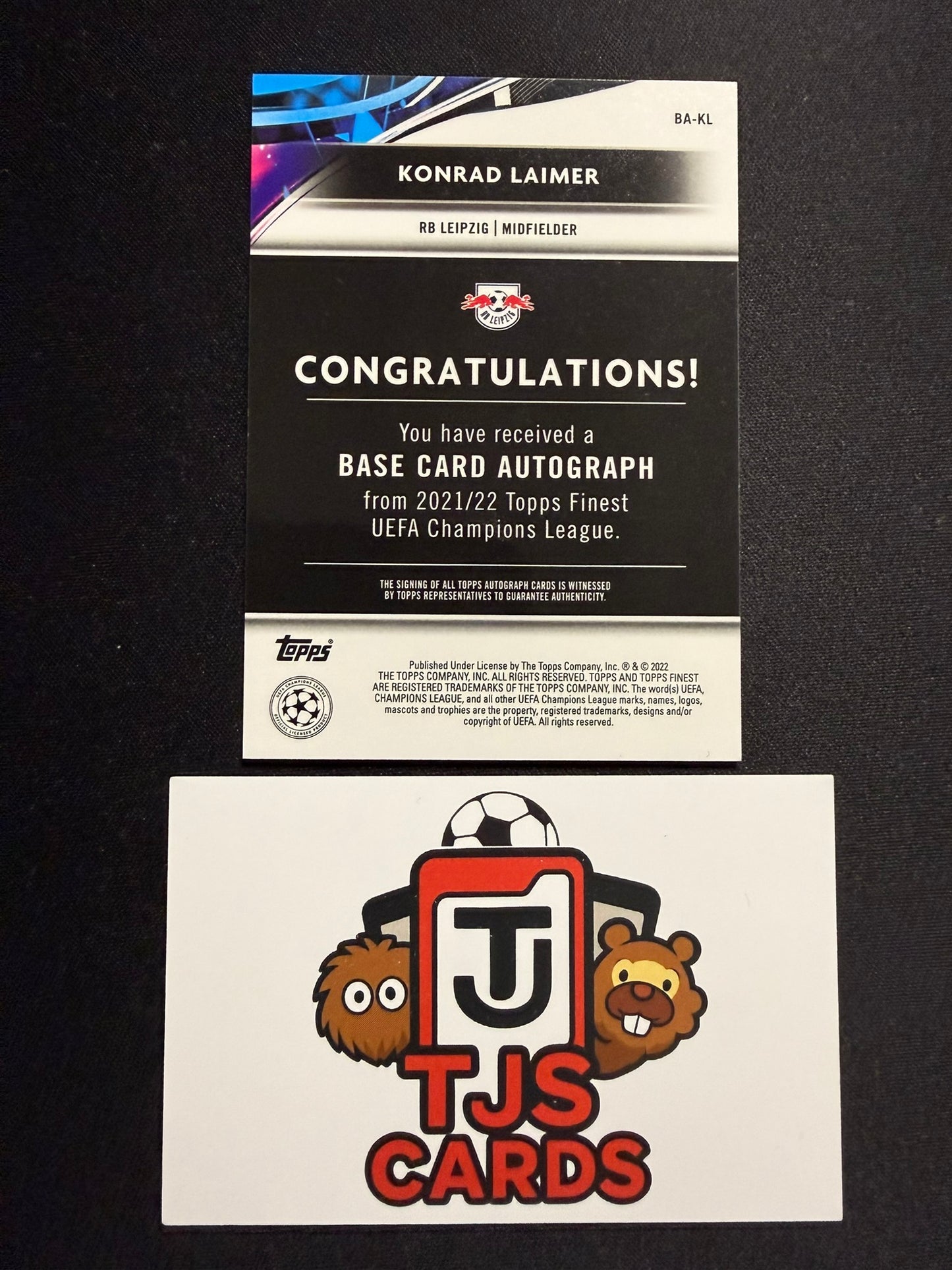 Konrad Laimer - Auto - TOPPS Finest UCL 2021/22